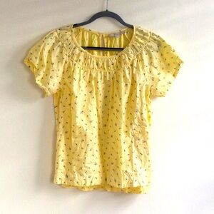 LOFT Yellow Floral Women's Top